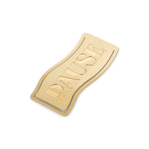 Pause Metal Bookmark