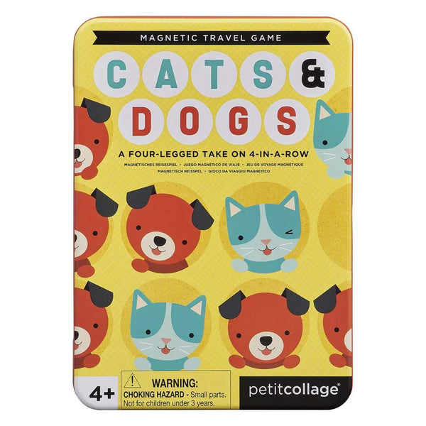 Cats & Dogs Four-in-a-Row Magnetic Travel Game