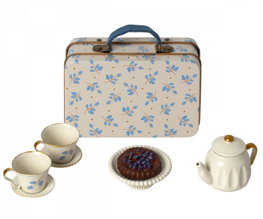 Afternoon Treat in Blue Suitcase