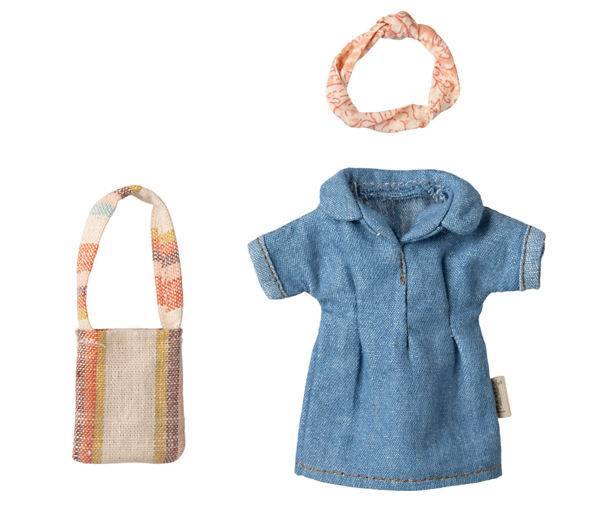 Denim Dress & Purse for Mom Mouse