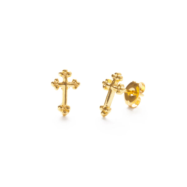 Vintage Cross Studs