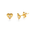 Heart Studs with Crystal