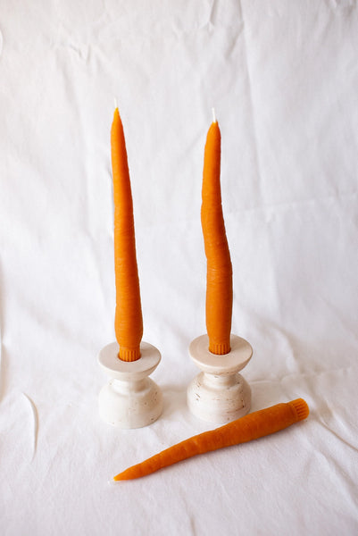 Carrot Taper Candle Set