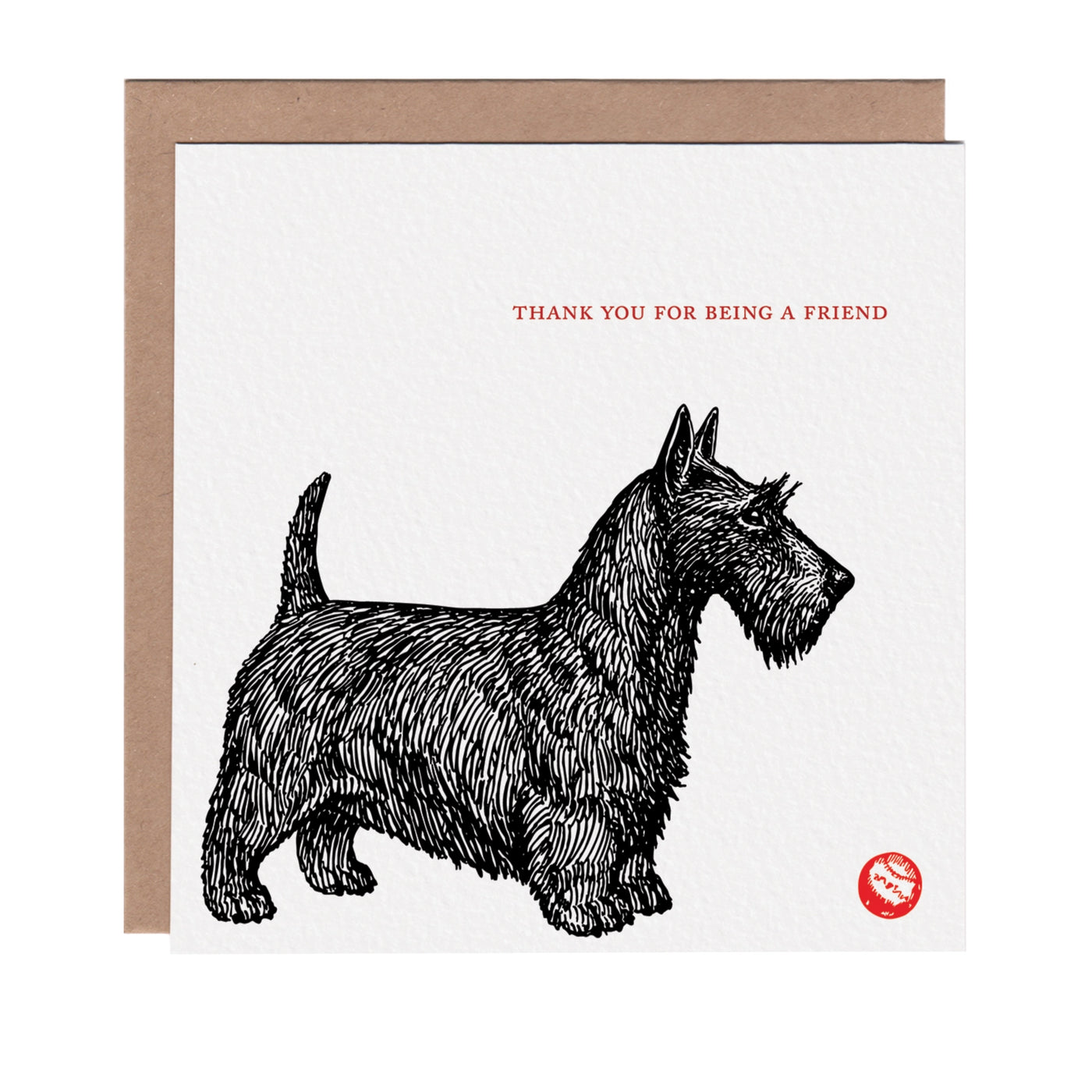 Thanks For Being A Friend Scottie Dog Card