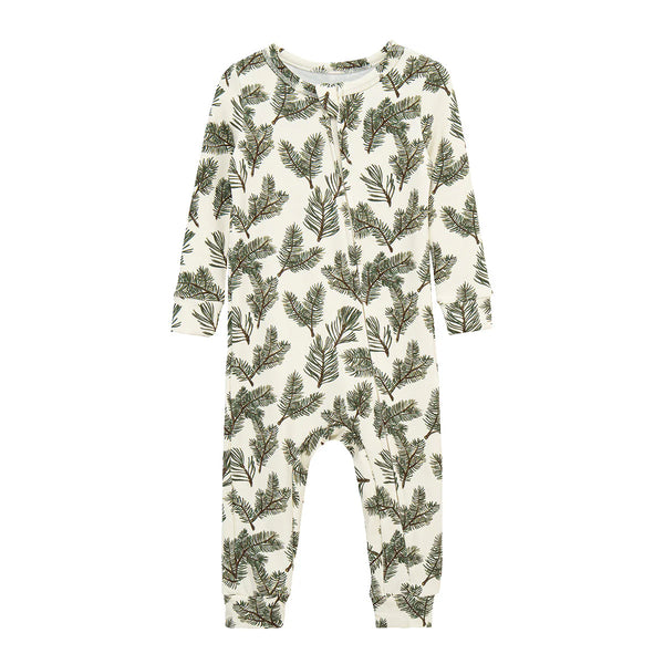 Brushed Pine Zipper Pajama