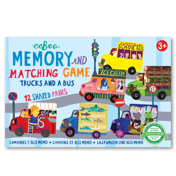 Trucks and a Bus Memory Game