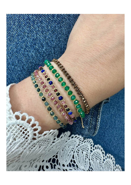 Metallic Thread Moon Bracelet