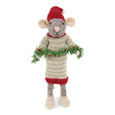 Gray Felt Mouse with Garland