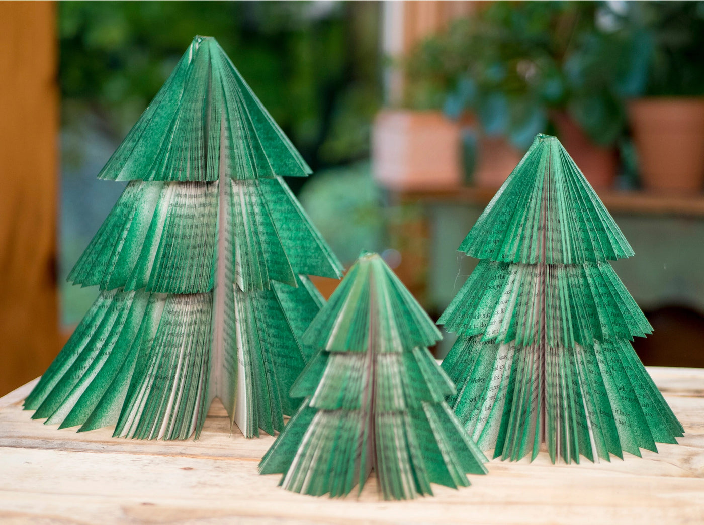 Book Page Christmas Tree