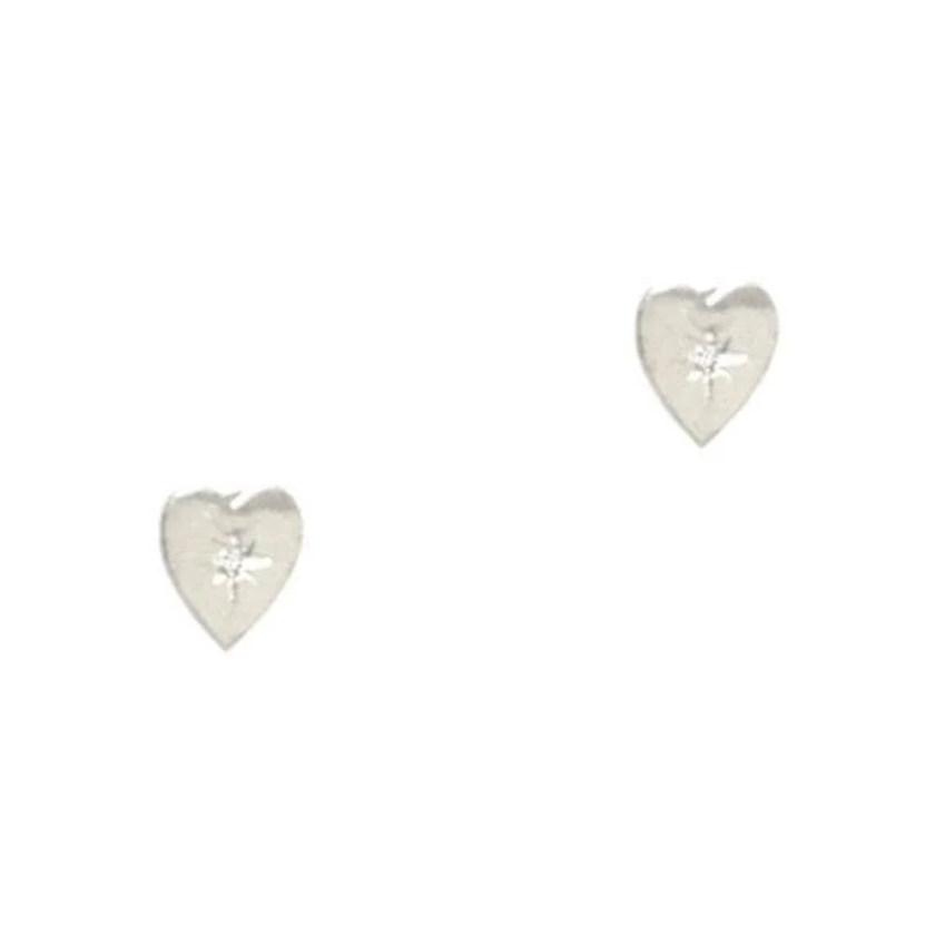 CZ Heart Studs