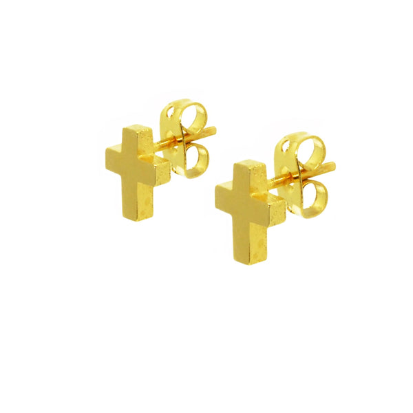 Tiny Cross Earrings