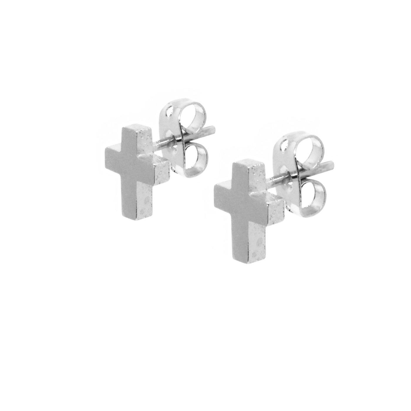 Tiny Cross Earrings