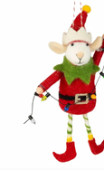 Elf Mouse Felt Ornament