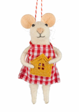 Gingham Mouse Felt Ornament
