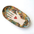 Heart in Hand Enamel Tray