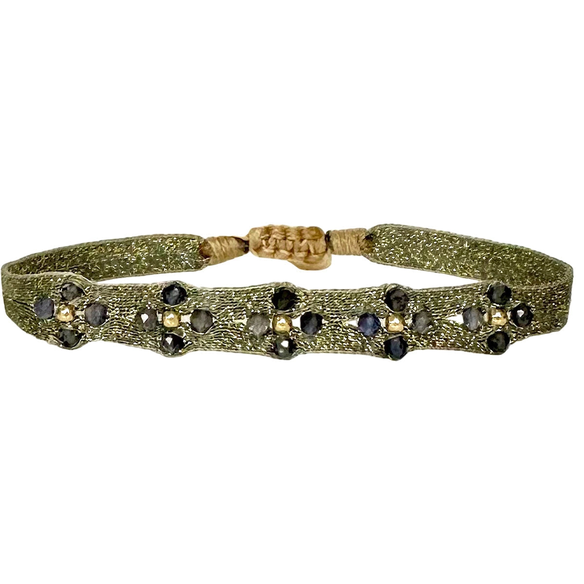 Metallic Thread Blossom Bracelet