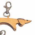 Leather Dachshund Keychain