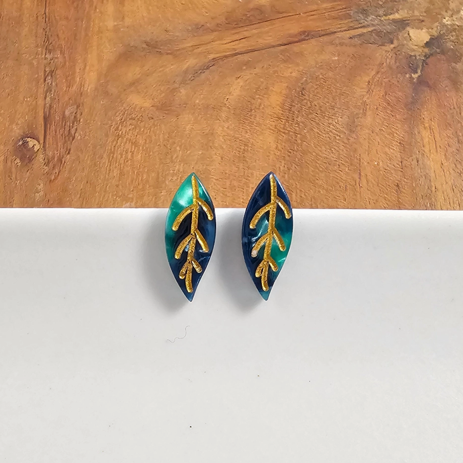 Acrylic Leaf Studs