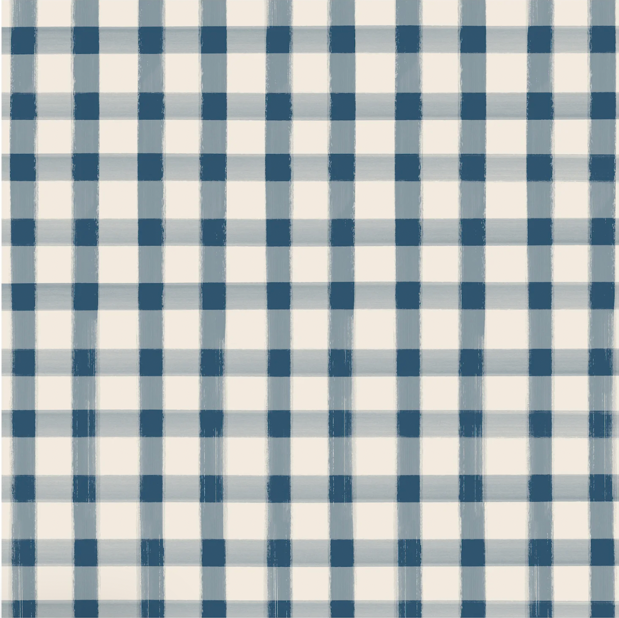 Navy Painted Check Napkins