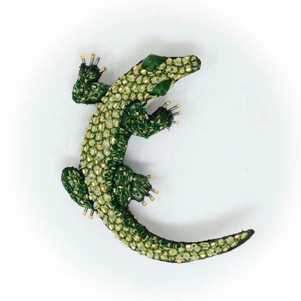 Nile Crocodile Beaded Pin