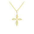 CZ Traditional Cross Pendant Necklace