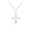 CZ Traditional Cross Pendant Necklace