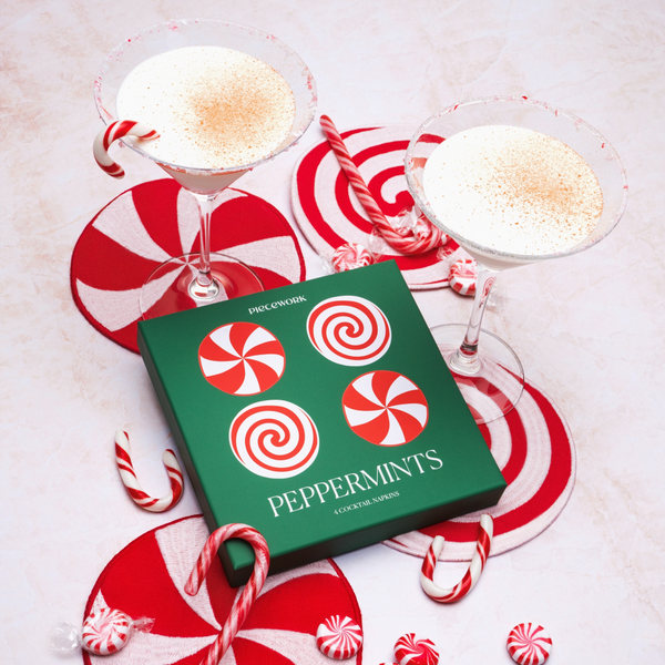 Peppermint Cocktail Napkin Set