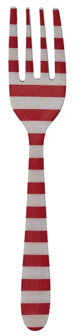 Patterned Enamel Stainless Fork