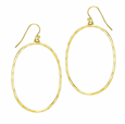 Hammered Oval Wire Earring