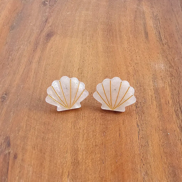 Acrylic Seashell Studs