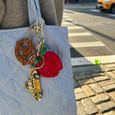 Taxicab Bag Charm & Keychain