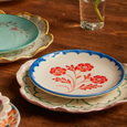 Vintage Flower Dessert Plate