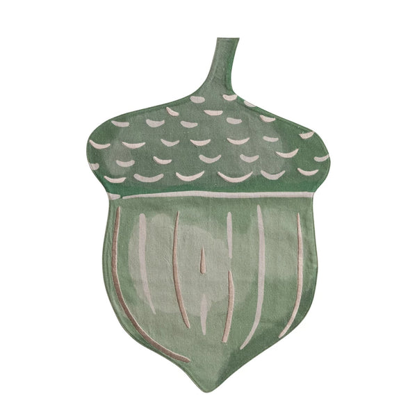 Embroidered Acorn Placemat