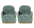 Blue Upholstered Chair Set