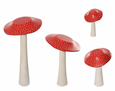 Hand-Painted Wooden Mushroom