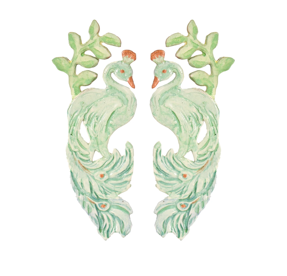Jade Pavo Earrings