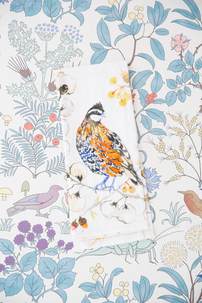 Quail Tea Towel