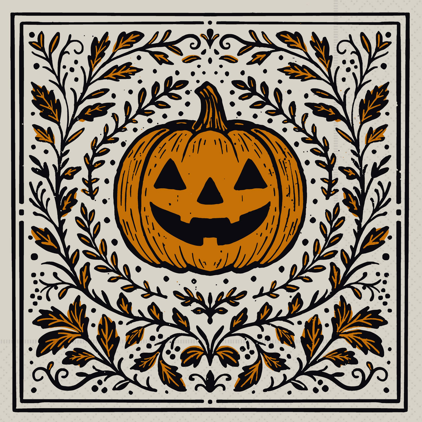 Pumpkin Poe Cocktail Napkins