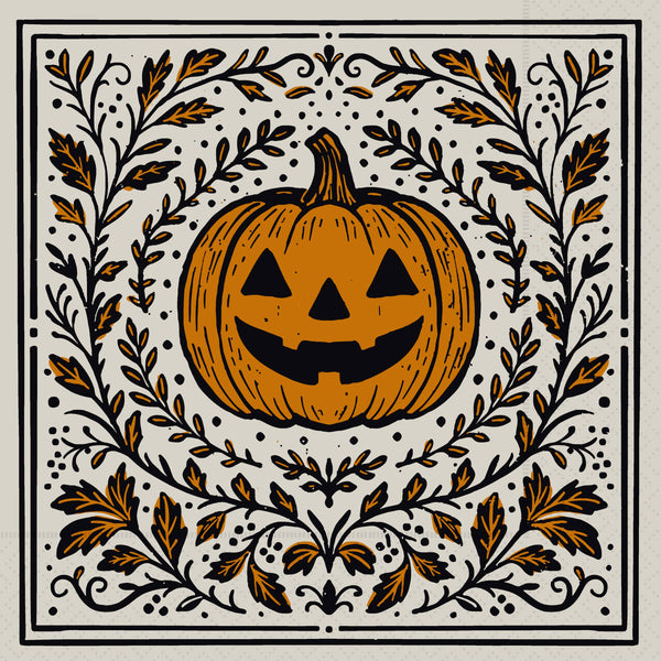 Pumpkin Poe Cocktail Napkins