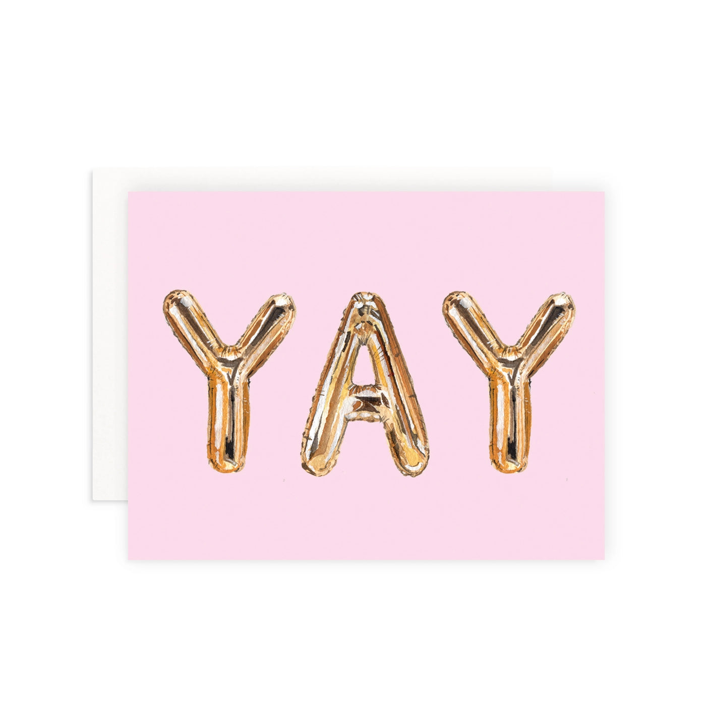 Yay Gold Balloons Card