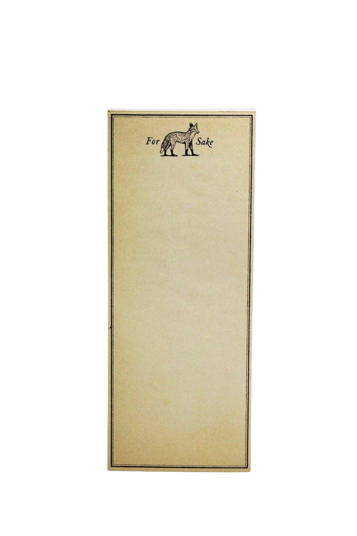 For Fox Sake Skinny Notepad