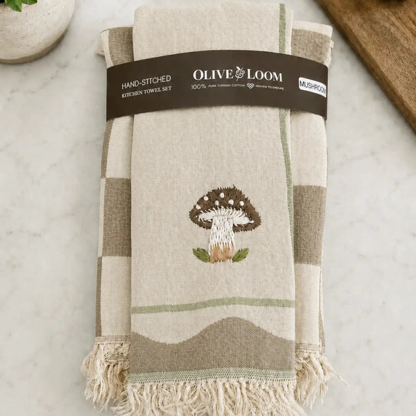 Hand-Stitched Tea Towel Set