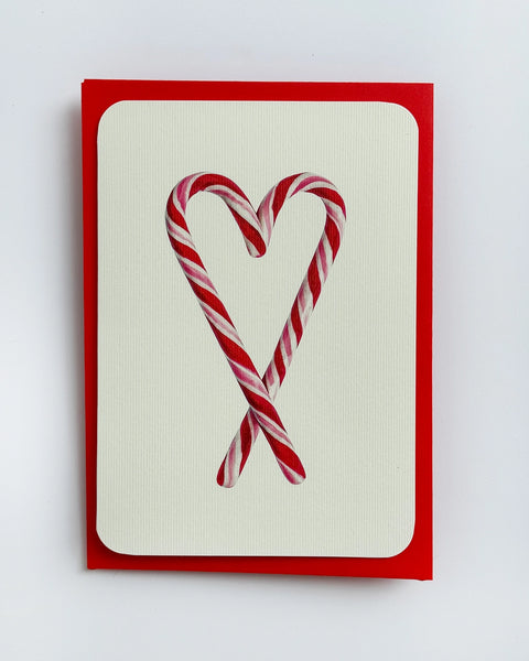 Candy Cane Heart Card