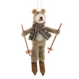 Felt Bear on Skis Ornament