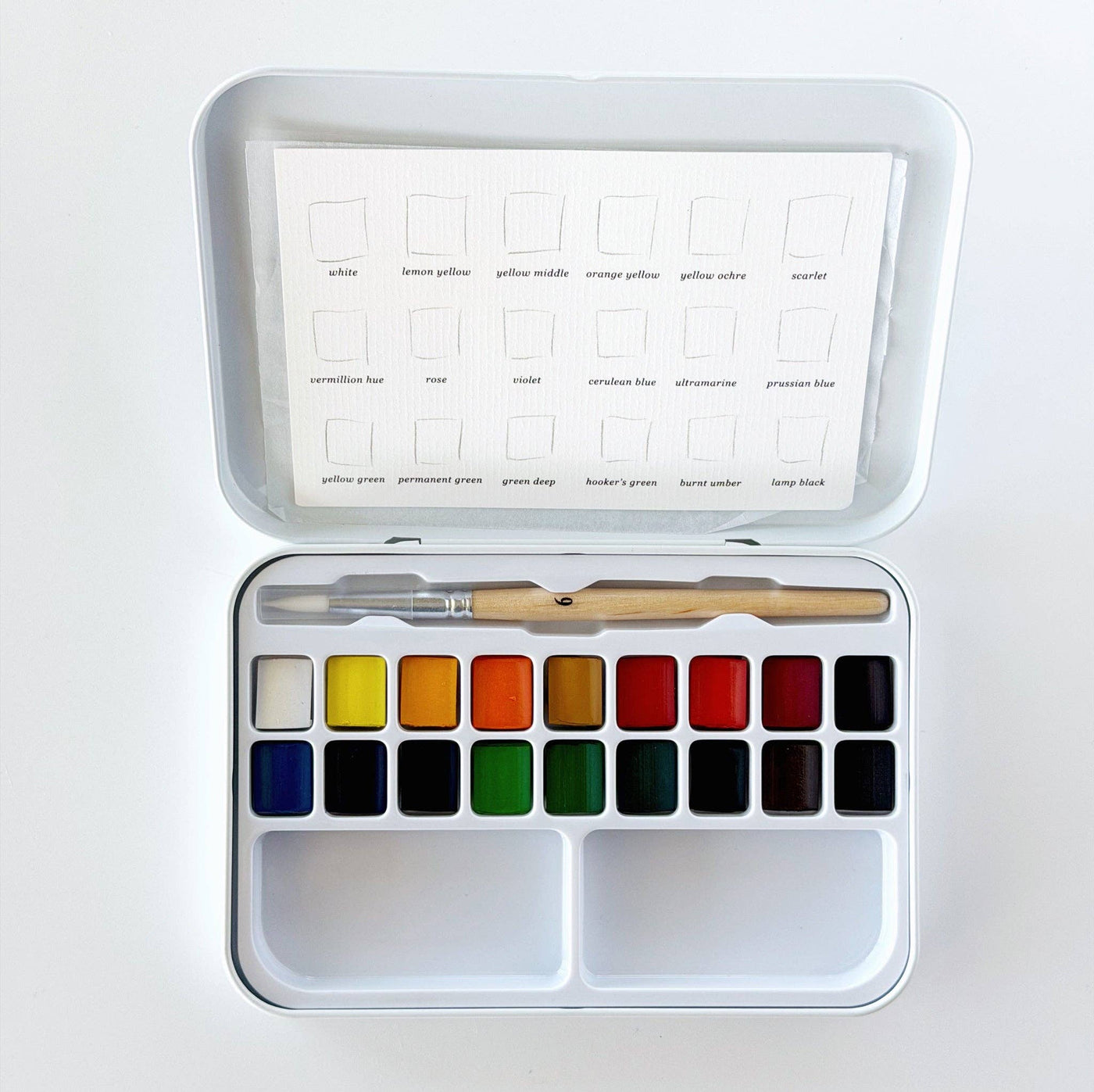 18 Watercolor Paint & Brush Set