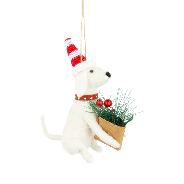 Christmas Dog Felt Ornament