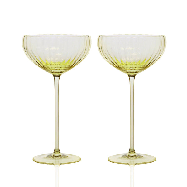 Quinn Citrine Coupe Glass Set