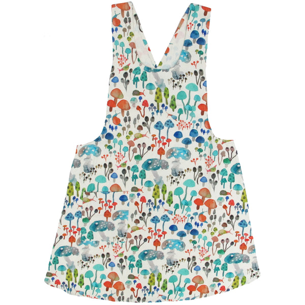 Mushroom Blues Pinafore Apron