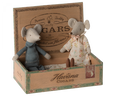 Grandma and Grandpa Mice in Cigar Box