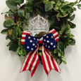 Patriotic Canvas Bow